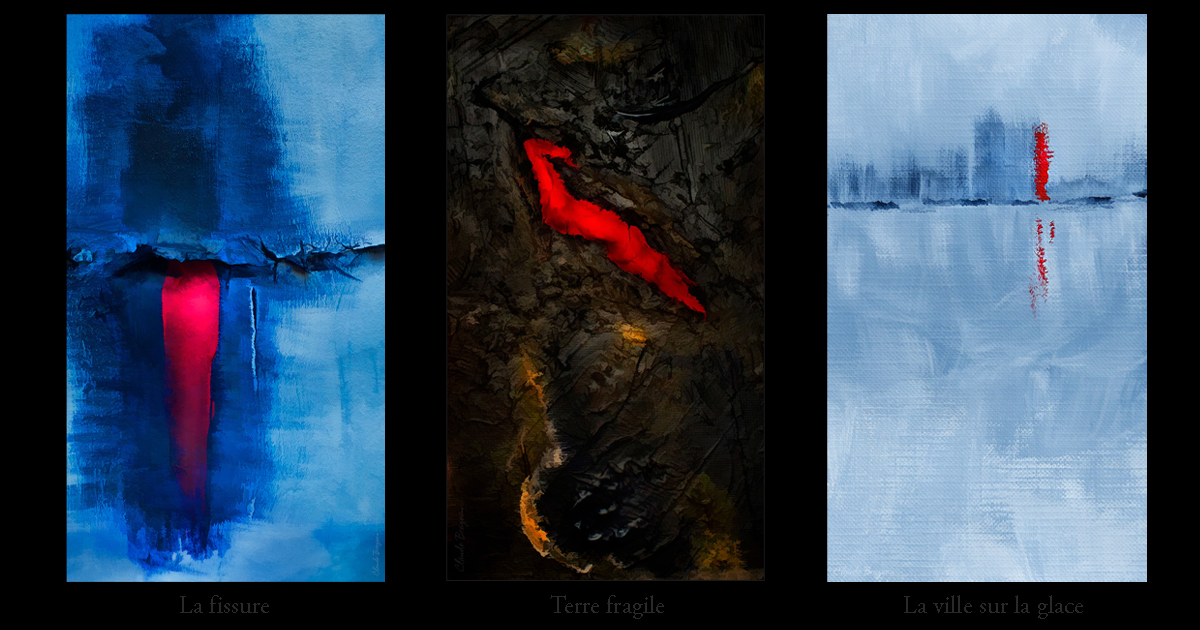 tryptique abstrait